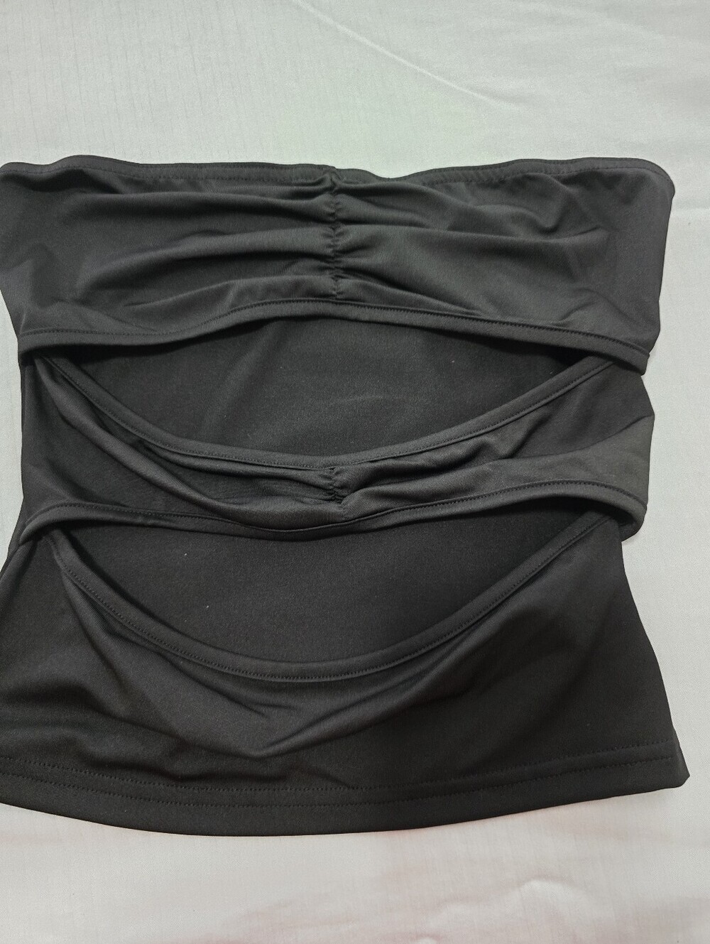 Black Strapless Cutout Tube Top